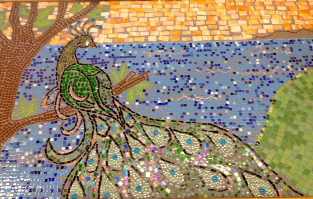 Mosaic mural made with 2nd graders at Montemalaga Elementary school