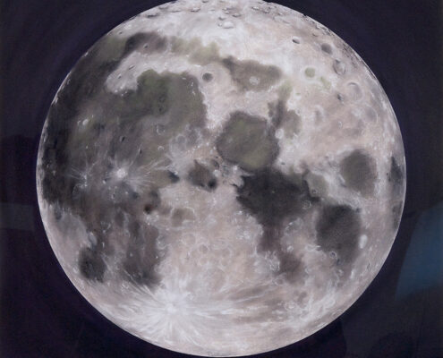 Moon,pastel_28'x28'_2014