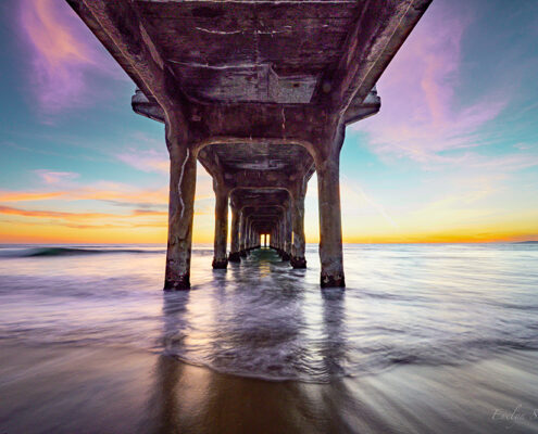 Manhattan Beach Pier #2, 2022, Digital archival print on metallic paper, 24 x 36 in