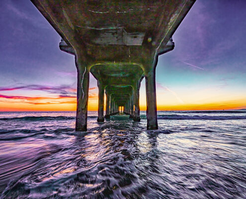 Manhattan Beach Pier #1, 2022, Digital archival print on metallic paper, 24 x 36 in