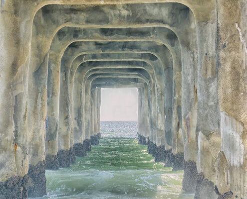 Manhattan Beach Pier “Beige”, 2023, Digital archival print on metallic paper, 24 x 20 in