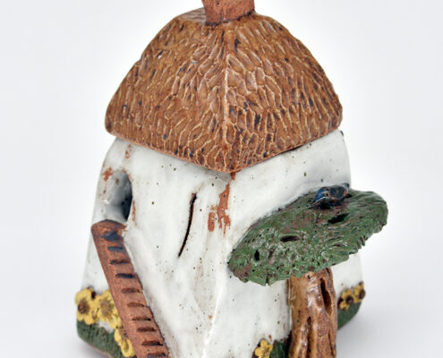 Debbie Mitchell, Country Cottage with Upstairs Unit, Clay and high-fire glazes, 8.25 x 5.5 x 4.25 in, $125