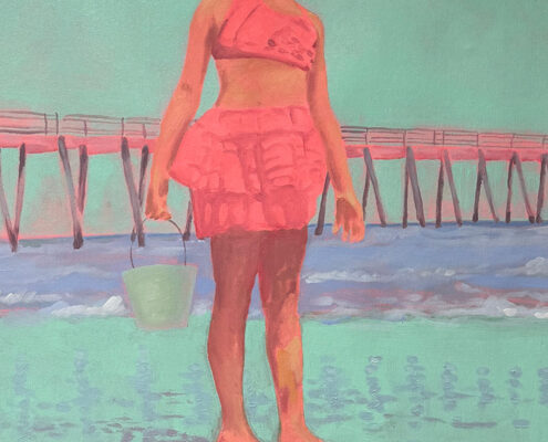 Anjale Perrault, Coppertone, 2026, Acrylic on linen, 38 x 26 in, $3,200