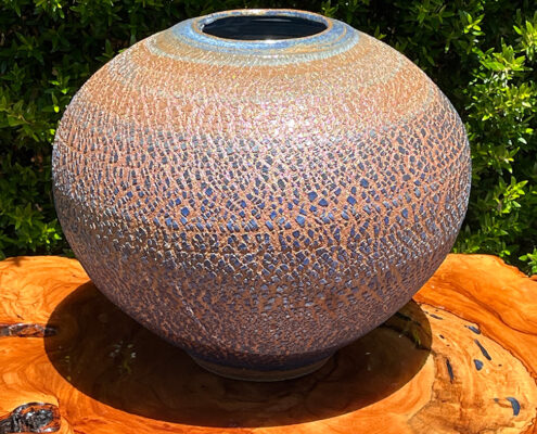 Dave Streeter, Matte Blue Bowl, 2026, Cone 10 clay, 9 x 10 x 10 in, $220