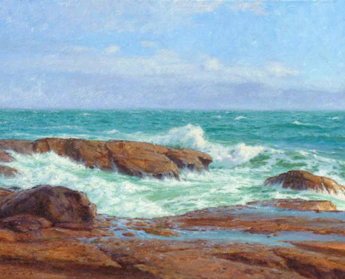 Stephen Mirich, Breezy Day at Point Fermin, 2013, oil on canvas on panel, 24 x 32 in, $12,000