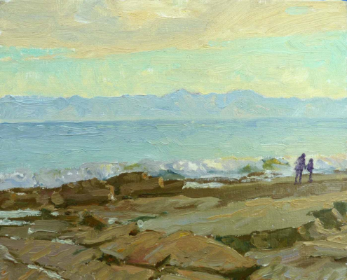 Stephen Mirich, Entrance to the Painted Canyon, 2013, oil on canvas panel, 12 x 16 in, $2,200